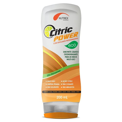 Sabonete Líquido Nutriex 0200ML Com/Esfoliante Cit Pow Eco