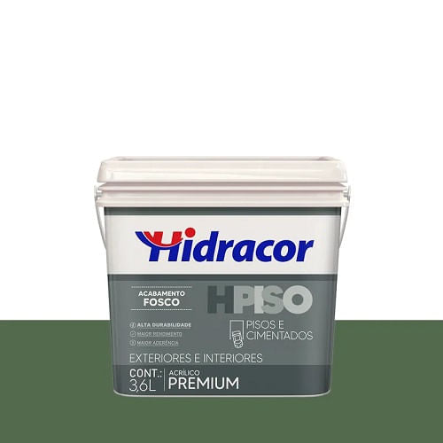 Tinta Acrilica Hpiso Verde 3,6L Hidracor