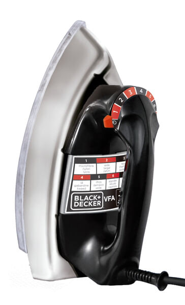 Ferro á Seco Alumínio Cromado 220V 1000 WATTS Black Decker