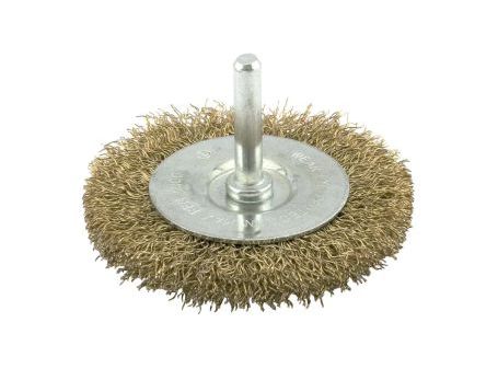 Escova de Latão Circular Ondulada 76mmx1/4 Inelbras