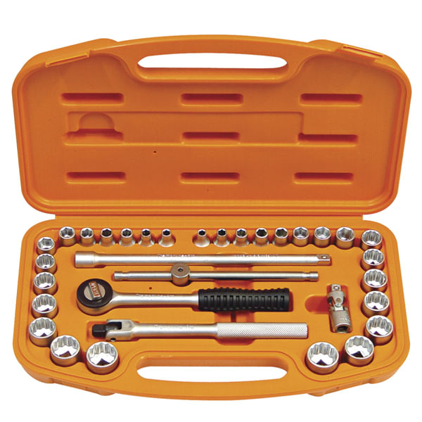 Maleta Soquetes Acess. 3/8" 33pçs Tramontina