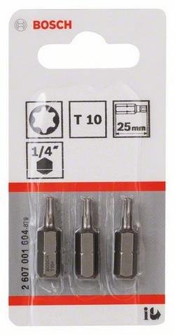 Jogo de Bits 3 Peças Torx N.10 Bosch