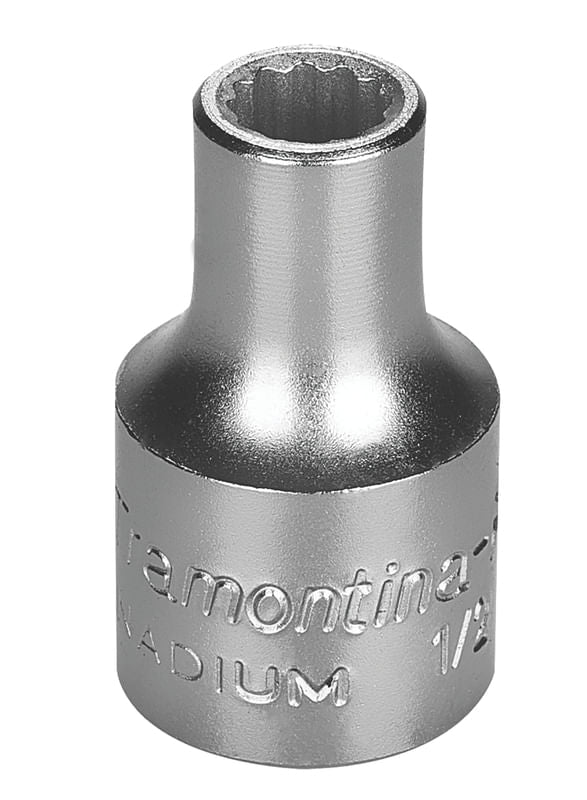 Soquete Estriado Aco 8mm Encaixe 1/2" M Pro Tramontina