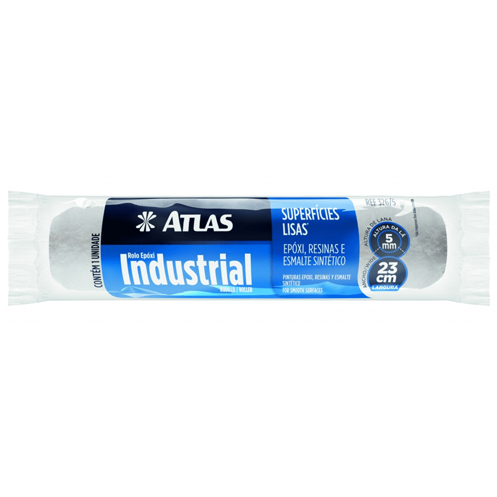 Rolo Para Pintura 23cm Epoxi Industrial Atlas