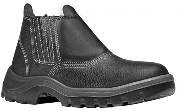 Bota Vaqueta Bico Plástico com Elástico N45 Preto CA31888 Bracol