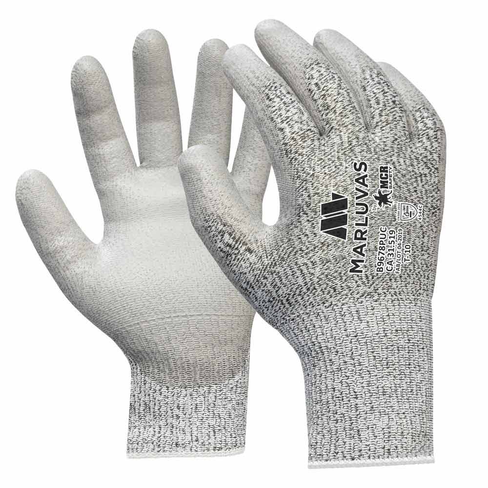 Luva Ultra Tech 9 G Cinza Tricotada PU CA39835 Marluvas