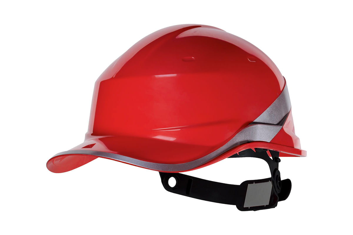 Capacete Aba Frontal Vermelho Com Carneira Diamond Deltaplus