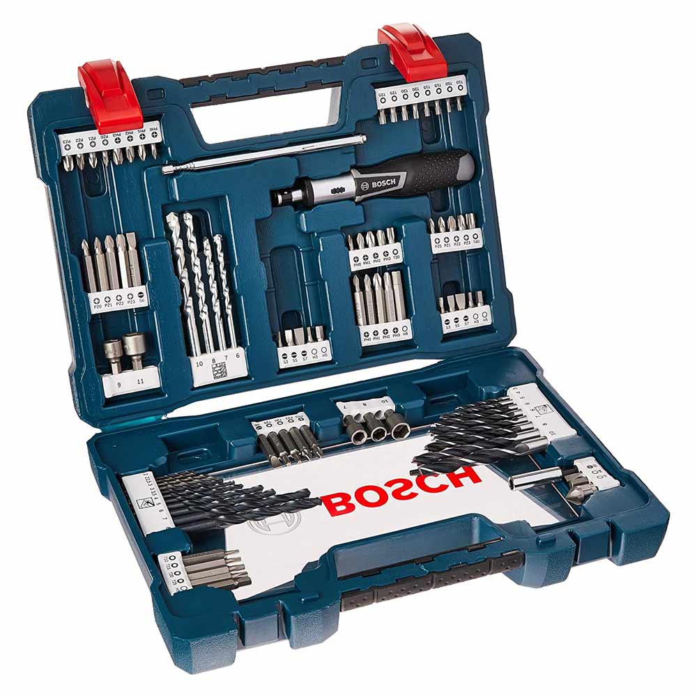 Jogo de Brocas e Bits Titântio com 91Pçs V-LINE 2607017402 BOSCH