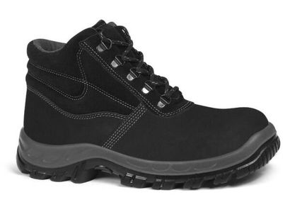 Bota Camurça Bico Com Cadarço Preta N°43 Bracol