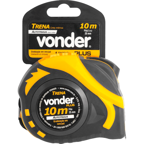 Trena Curta de Aco Autotrava 10m X 25mm Vonder Plus