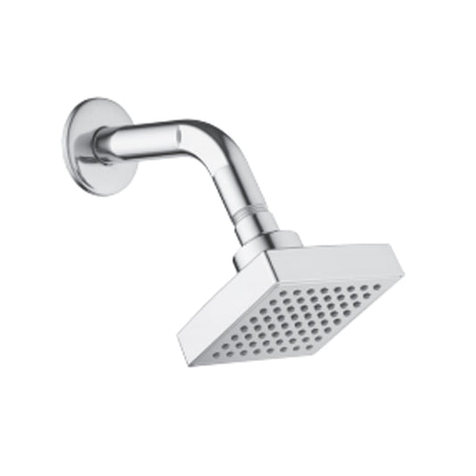 Chuveiro Quadrado Cromado 85x85 1A Tubo Flux