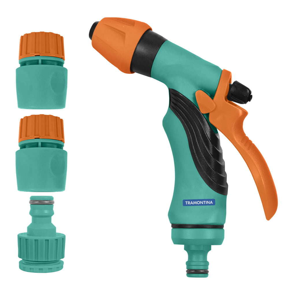 Conjunto para Irrigação com Engates Rápidos e Hidropistola 4 PeçasTramontina