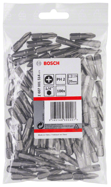 Jogo de Bits Cartela 100 Peças 02 Philips Bosch