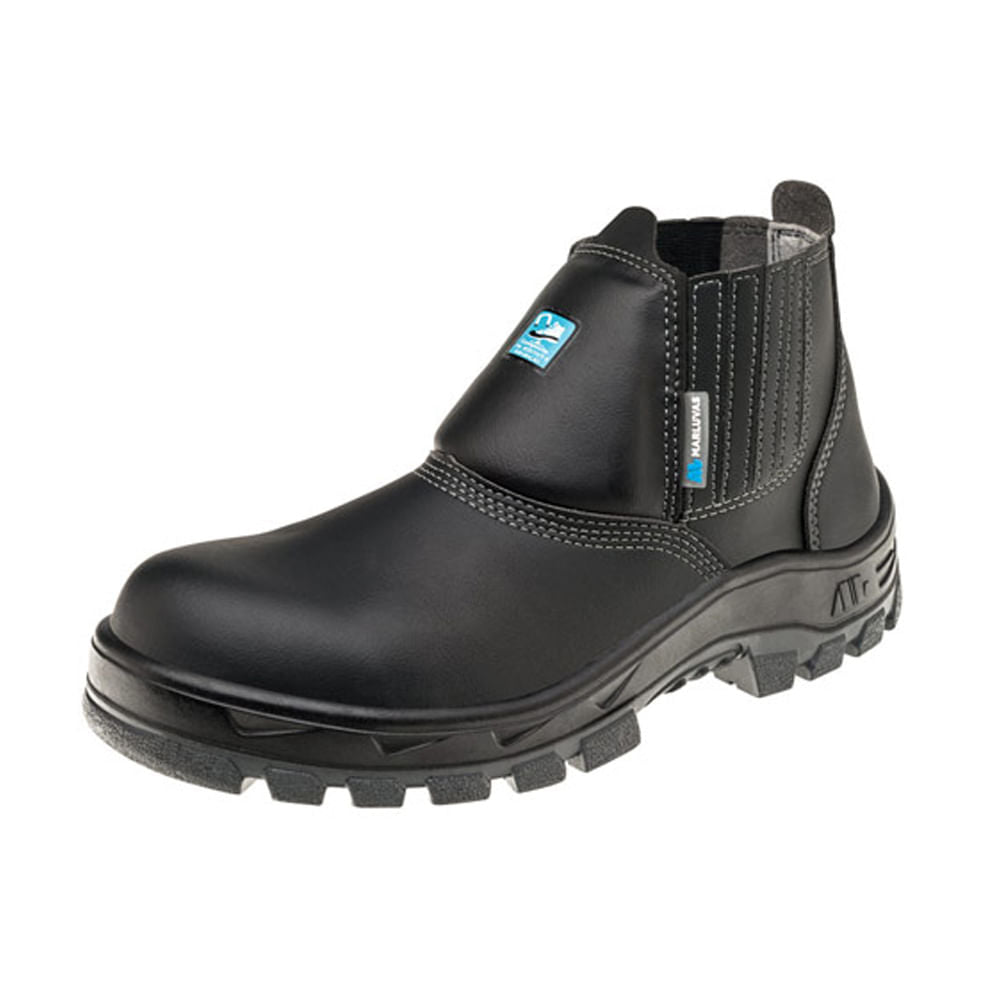 Bota Microfibra com Elástico Bico Composity PU N38 Preto ca34549 MARLUVAS