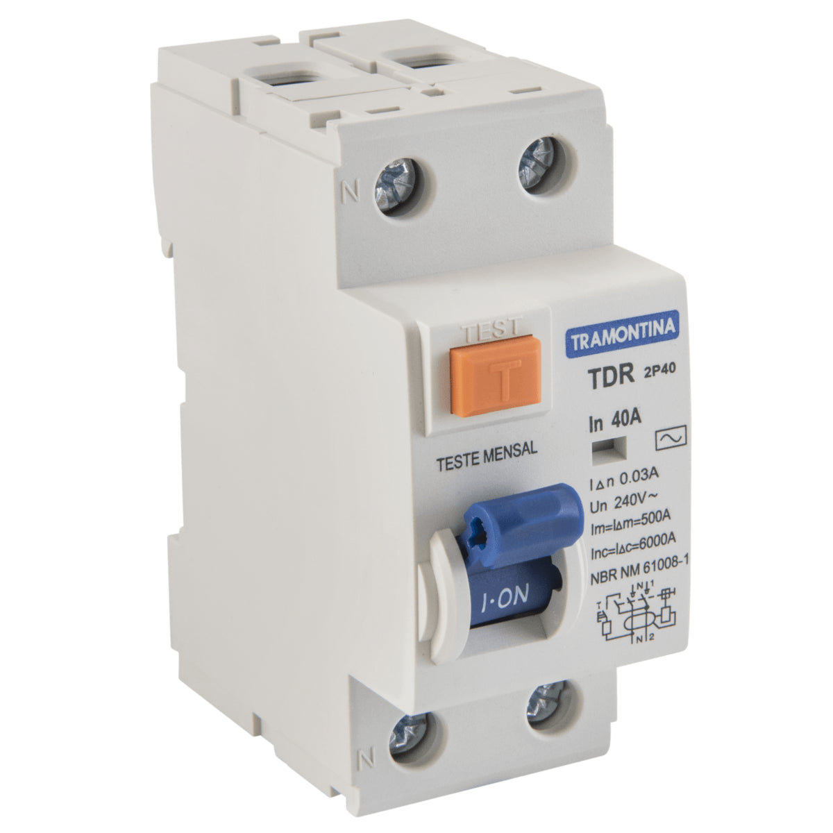 Interruptor TDR-40 2P 40 A 30 mA 6 KA Tramontina