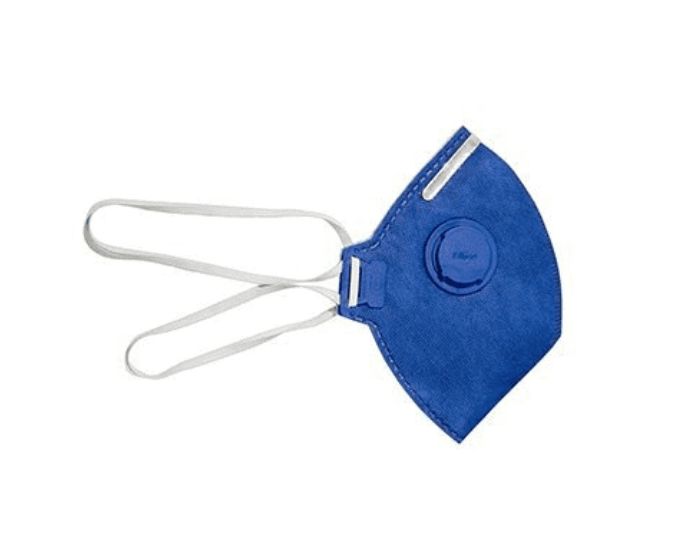 Máscara Descastável Dobrável PFF-1 com Válvula Azul KSN