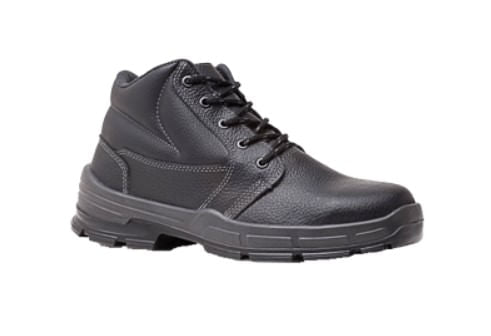 Bota Vaqueta Bico Plástico Com Cadarço Preta Nº41 Bracol