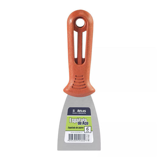 Espatula Metalica 60mm Cabo Plastico Atlas