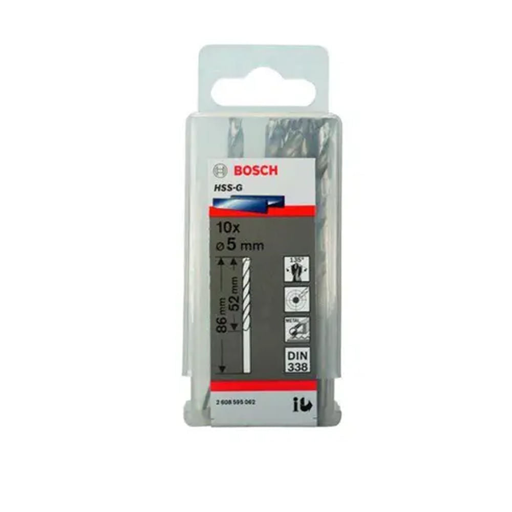 Broca Para Metal Aço Rápido HSS-G 5,0mm Bosch
