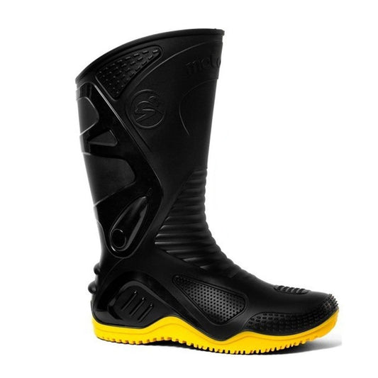 Bota Pvc Preto Com Solado Amarelo 29cm N°43 Motosaf