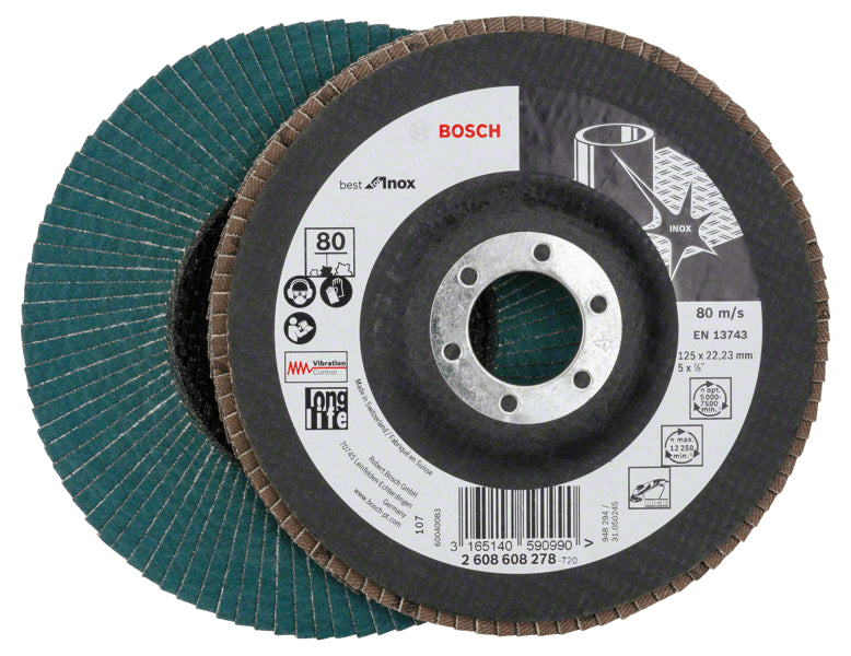 Disco Flap 125mm G-080 Reto Inox Bosch