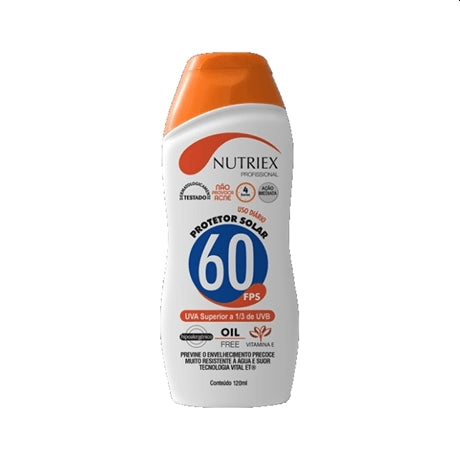 Protetor Solar 120ML 1/3 UVA FPS 60 Nutriex