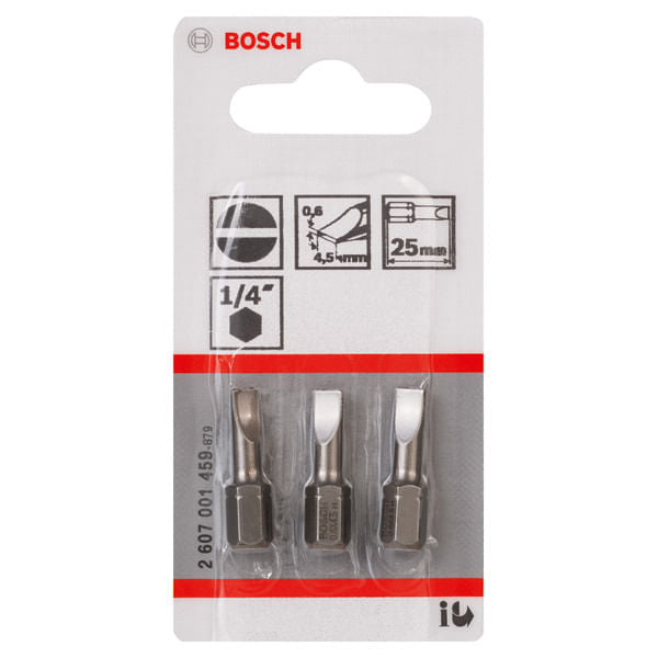 Jogo de Bits de Fenda Com 3 Peças Bosch