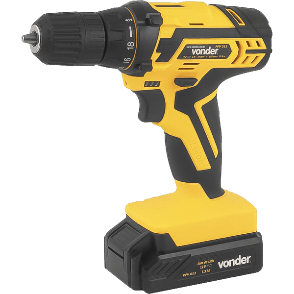 Parafusadeira/Furadeira à Bateria Vonder 3/8" 12V com Maleta