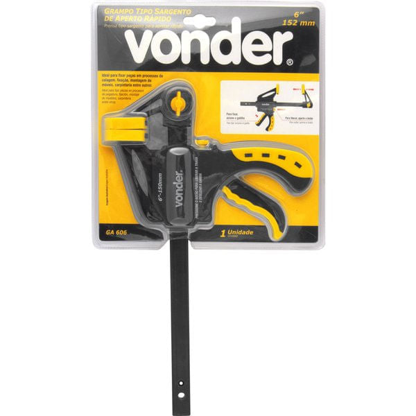 Grampo para Marcenaria 150-6'' Tipo Sargento Vonder