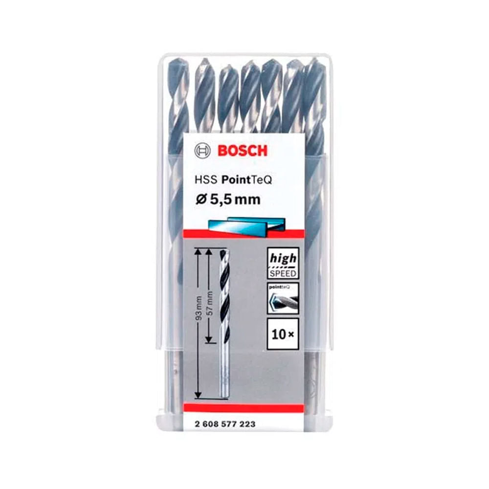 Broca Aço Rápido 05,50 HSS Pointteq 2608577223 BOSCH
