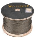 Cabo de Aço Polido Alma de Fibra Torção à Direita 7,94mm 5/16"" 6x19S Vonder
