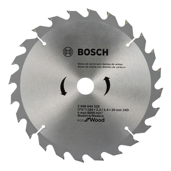 Serra Circular Widia 07.1/4x24d-184mm Eco Bosch