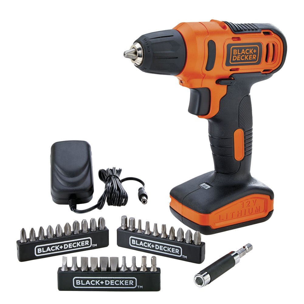 Parafusadeira Furadeira Bateria 12v 3/8"" Black&Decker