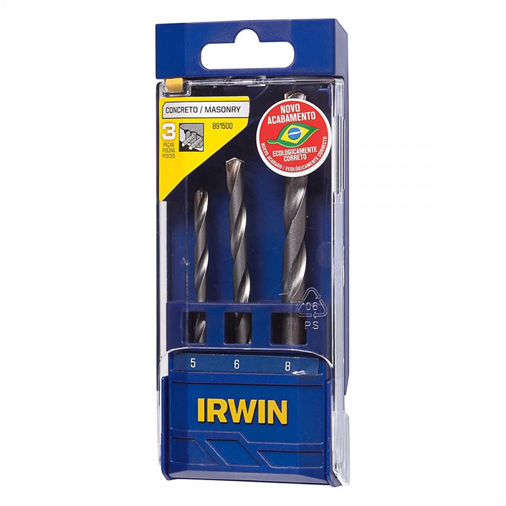 Jogo Broca Com 3Pçs Concreto 5,0- 8,0mm IRWIN