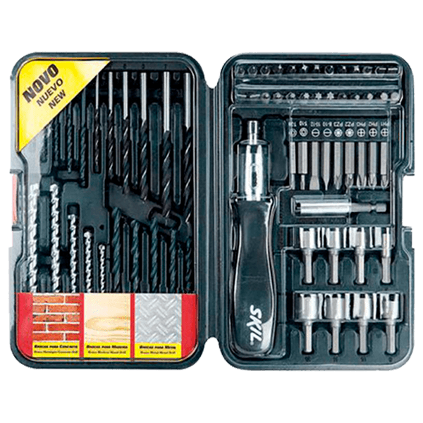 Kit de Pontas Bits e Acessorios 67pcs Skil