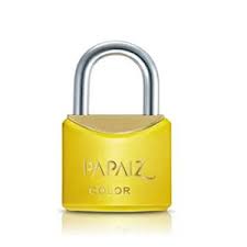 Cadeado Amarelo Cromado 30mm Papaiz
