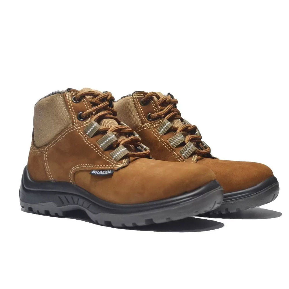 Bota de Camurça Bico Plástico N36 Marrom CA40872 Bracol