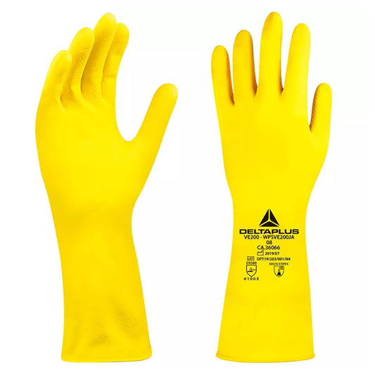 Luva de Segurança Latex Amarelo G/XG 9-10 ca36066 DELTAPLUS