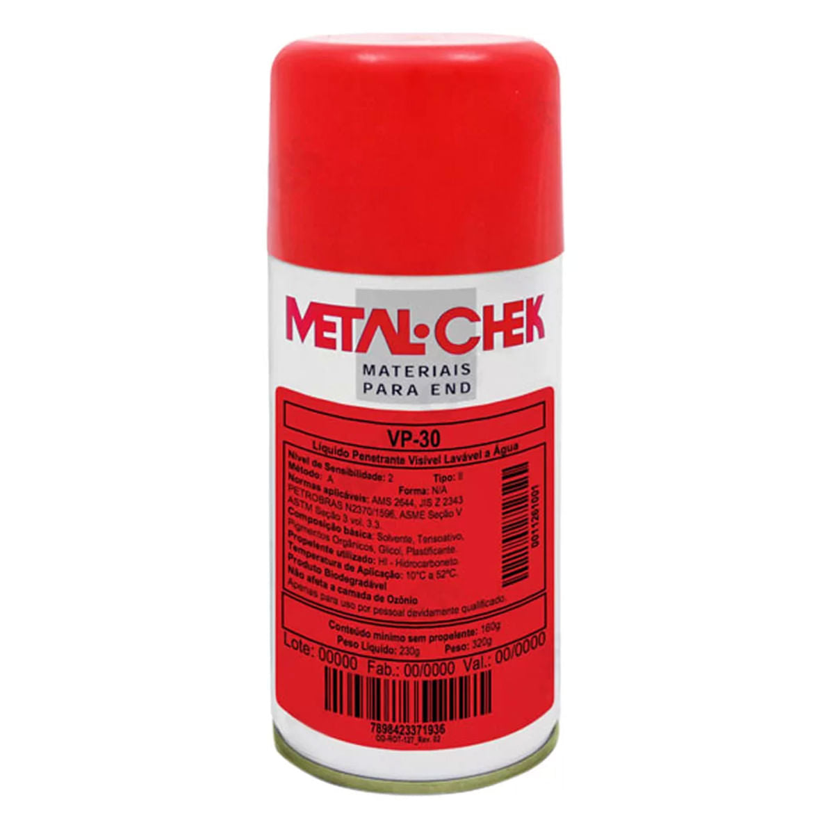 Penetrante VP-31 230g Lavável com Solvente Metalcheck