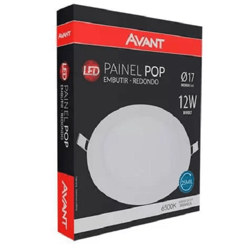 Painel Pop 12W Embutido Redondo Branco AVANT