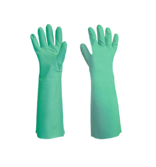 Luva Segurança Nitrílica Verde 46cm N 7 480 Ca31369 Mucambo