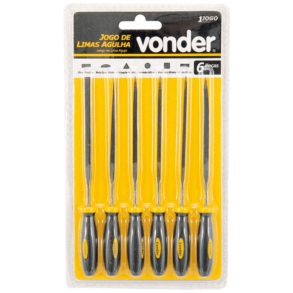 Jogo de Limas Agulha Com Cabo 6pcs Vonder