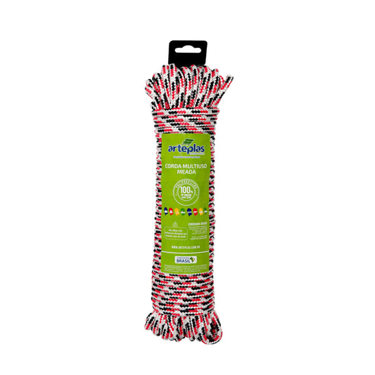 Corda Trançada PET Meada Colorida 06mm x 15m 1/4 Arteplas