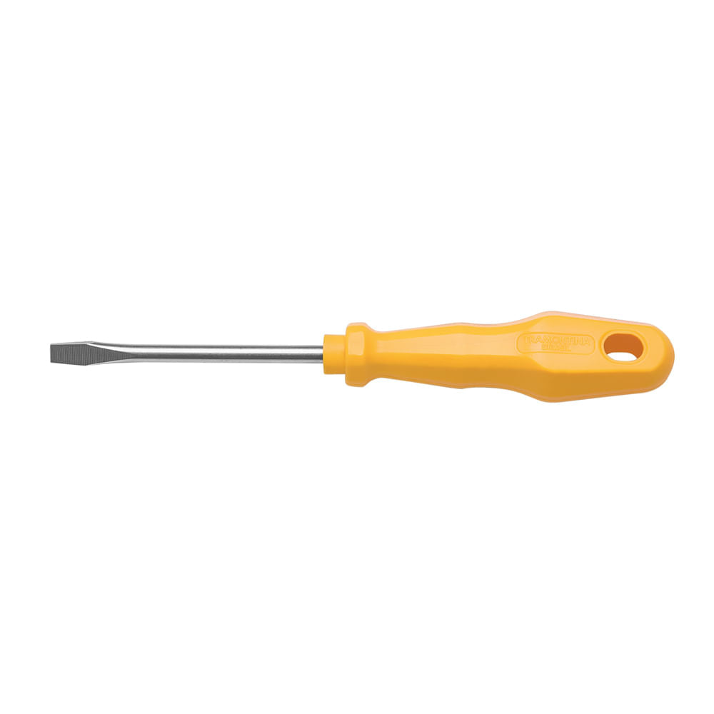 Chave de Fenda Tramontina Amarelo Com Ponta Chata 5/16x10"