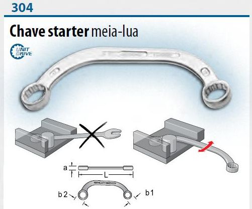 Chave Starter de 10x12mm Gedore