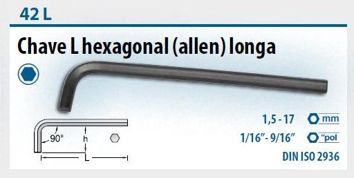 Chave Allen 009-9/64 42L Gedore