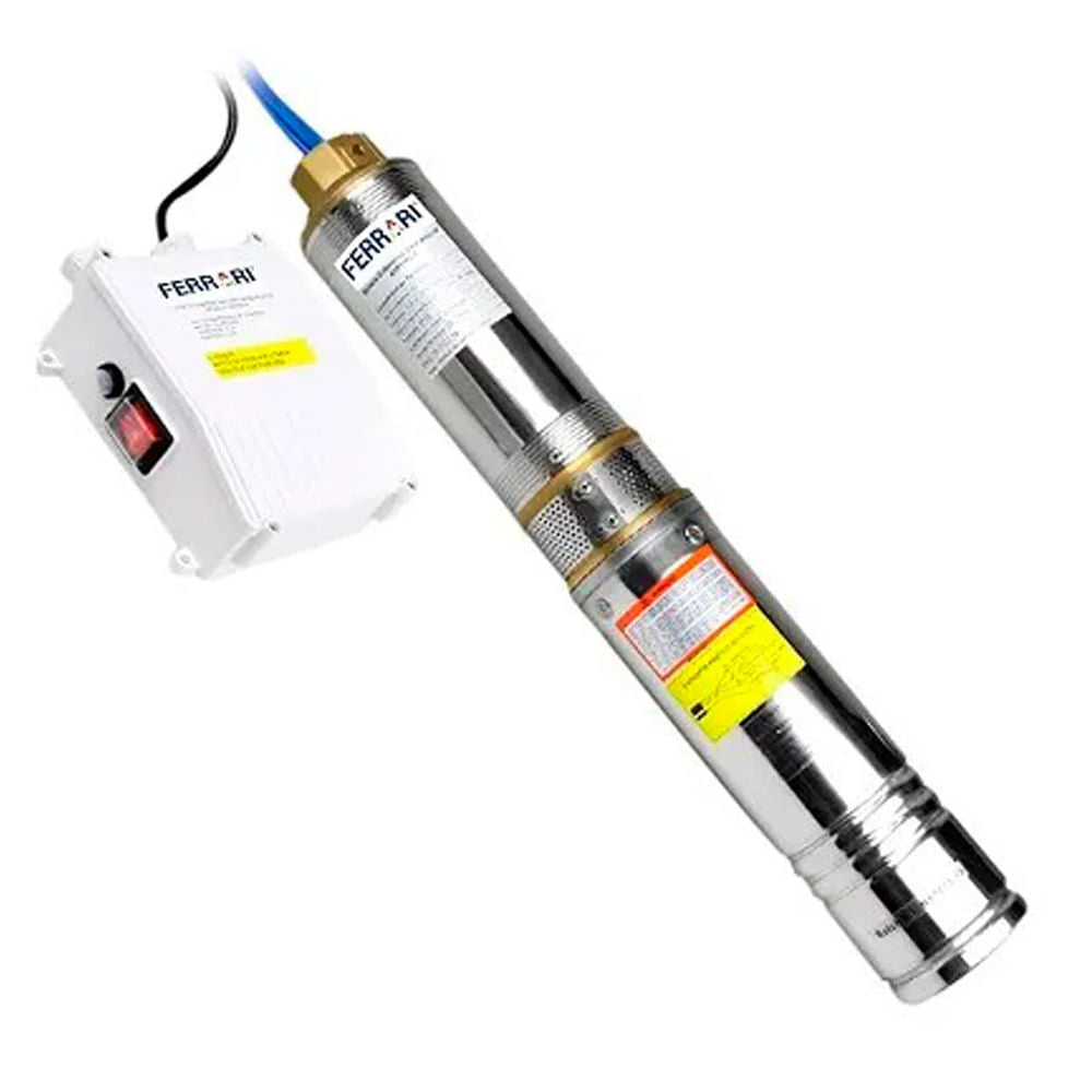 Bomba D'água Submersa 4" para Poço 0,5CV Caracol