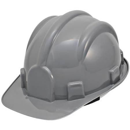 Capacete Aba Frontal Cinza Com Carneira Plastcor