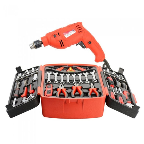 Kit de Ferramentas Com Furadeira 114 Pecas Jfn 114 Nove54