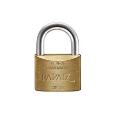 Cadeado Cromado Treta Chave 50mm Papaiz